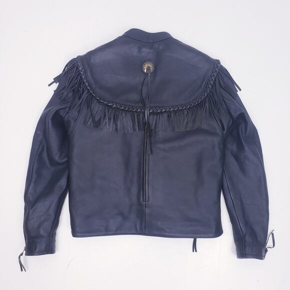 Harley Davidson Willie G Vintage Fringe Leather Motorcycle Biker Women's Jacket - Picture 2 of 16